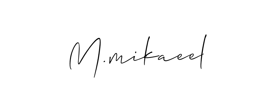 Make a short M.mikaeel signature style. Manage your documents anywhere anytime using Allison_Script. Create and add eSignatures, submit forms, share and send files easily. M.mikaeel signature style 2 images and pictures png