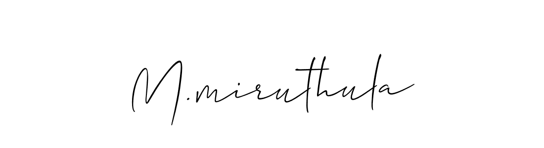 This is the best signature style for the M.miruthula name. Also you like these signature font (Allison_Script). Mix name signature. M.miruthula signature style 2 images and pictures png