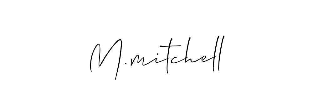 How to make M.mitchell name signature. Use Allison_Script style for creating short signs online. This is the latest handwritten sign. M.mitchell signature style 2 images and pictures png