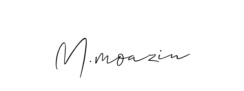 Allison_Script is a professional signature style that is perfect for those who want to add a touch of class to their signature. It is also a great choice for those who want to make their signature more unique. Get M.moazin name to fancy signature for free. M.moazin signature style 2 images and pictures png