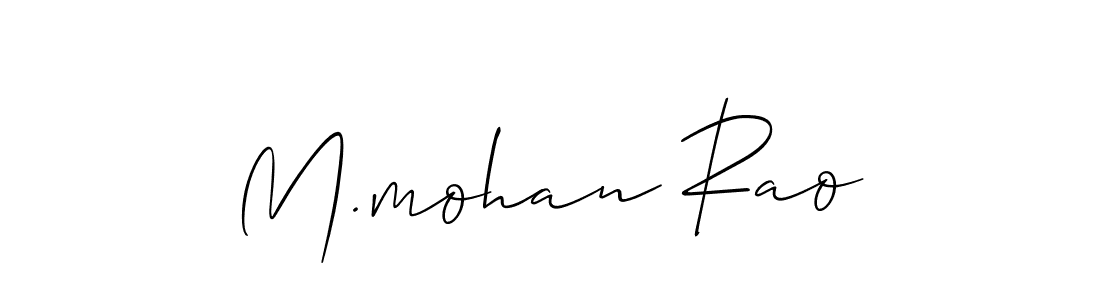 Create a beautiful signature design for name M.mohan Rao. With this signature (Allison_Script) fonts, you can make a handwritten signature for free. M.mohan Rao signature style 2 images and pictures png