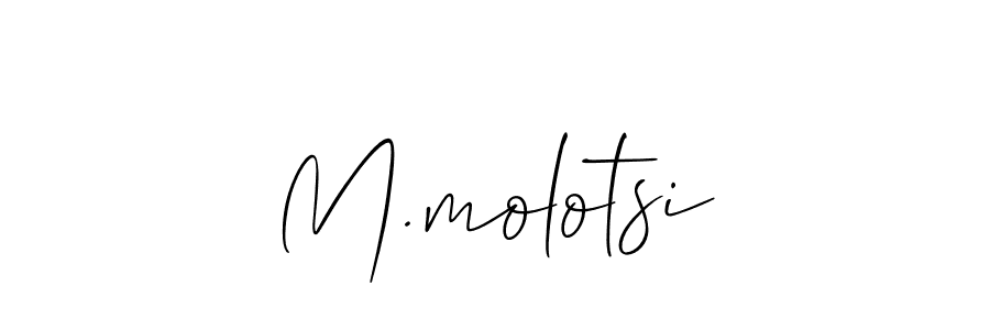 How to make M.molotsi signature? Allison_Script is a professional autograph style. Create handwritten signature for M.molotsi name. M.molotsi signature style 2 images and pictures png