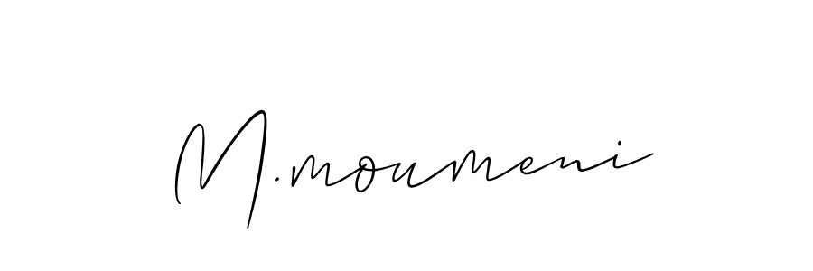 Create a beautiful signature design for name M.moumeni. With this signature (Allison_Script) fonts, you can make a handwritten signature for free. M.moumeni signature style 2 images and pictures png