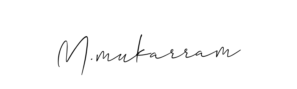 This is the best signature style for the M.mukarram name. Also you like these signature font (Allison_Script). Mix name signature. M.mukarram signature style 2 images and pictures png