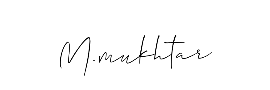 How to make M.mukhtar signature? Allison_Script is a professional autograph style. Create handwritten signature for M.mukhtar name. M.mukhtar signature style 2 images and pictures png