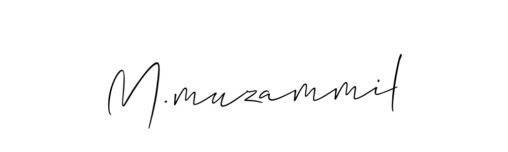 How to make M.muzammil signature? Allison_Script is a professional autograph style. Create handwritten signature for M.muzammil name. M.muzammil signature style 2 images and pictures png