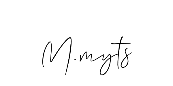 Similarly Allison_Script is the best handwritten signature design. Signature creator online .You can use it as an online autograph creator for name M.myts. M.myts signature style 2 images and pictures png