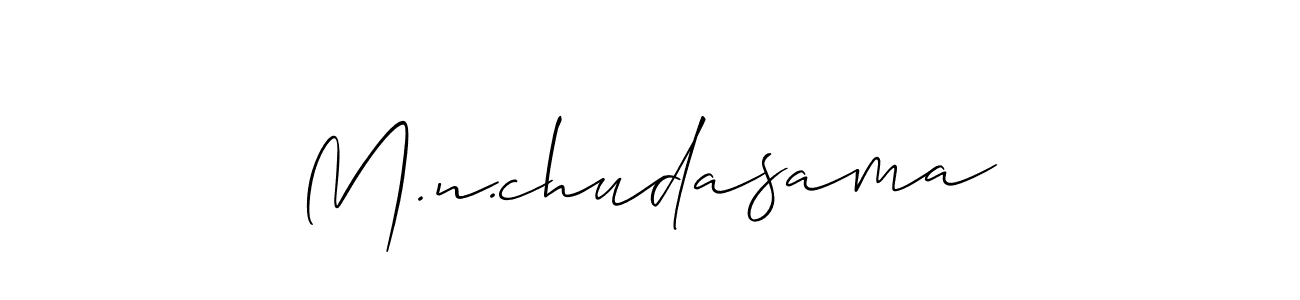 How to make M.n.chudasama signature? Allison_Script is a professional autograph style. Create handwritten signature for M.n.chudasama name. M.n.chudasama signature style 2 images and pictures png