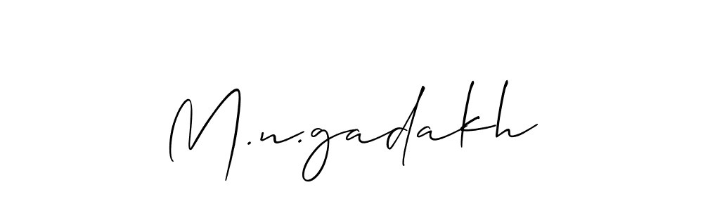 You should practise on your own different ways (Allison_Script) to write your name (M.n.gadakh) in signature. don't let someone else do it for you. M.n.gadakh signature style 2 images and pictures png