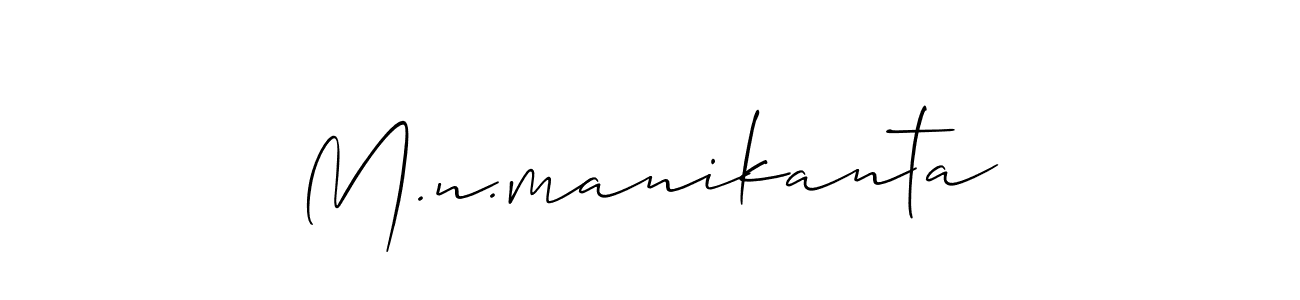 Also we have M.n.manikanta name is the best signature style. Create professional handwritten signature collection using Allison_Script autograph style. M.n.manikanta signature style 2 images and pictures png