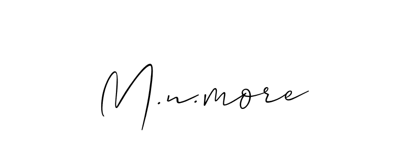 M.n.more stylish signature style. Best Handwritten Sign (Allison_Script) for my name. Handwritten Signature Collection Ideas for my name M.n.more. M.n.more signature style 2 images and pictures png