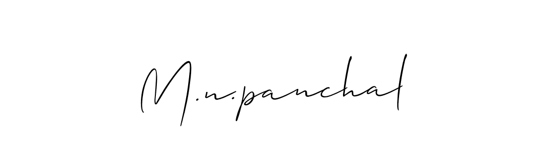 Create a beautiful signature design for name M.n.panchal. With this signature (Allison_Script) fonts, you can make a handwritten signature for free. M.n.panchal signature style 2 images and pictures png