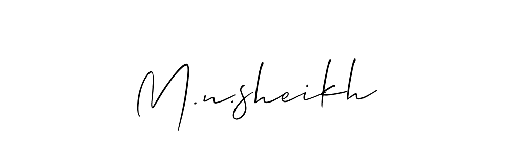 Create a beautiful signature design for name M.n.sheikh. With this signature (Allison_Script) fonts, you can make a handwritten signature for free. M.n.sheikh signature style 2 images and pictures png