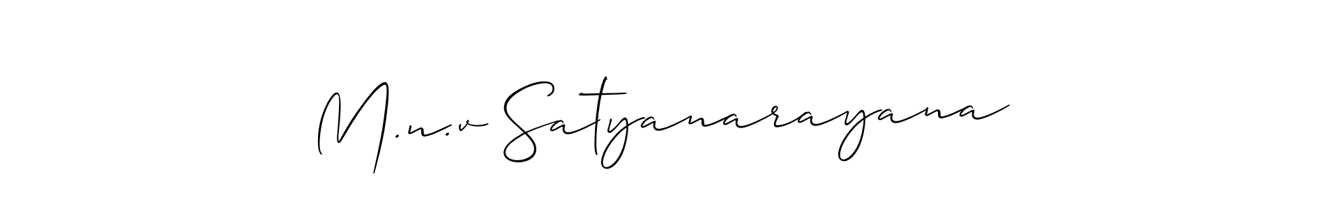 Once you've used our free online signature maker to create your best signature Allison_Script style, it's time to enjoy all of the benefits that M.n.v Satyanarayana name signing documents. M.n.v Satyanarayana signature style 2 images and pictures png