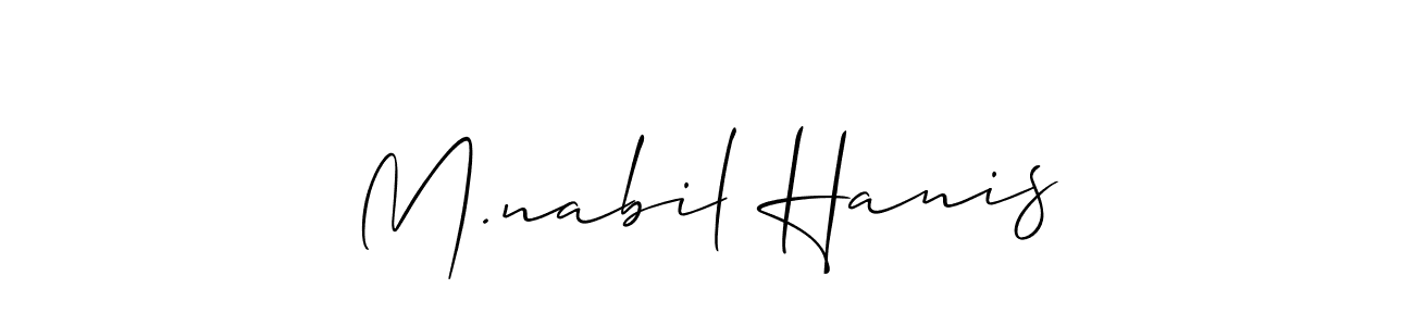 How to make M.nabil Hanis signature? Allison_Script is a professional autograph style. Create handwritten signature for M.nabil Hanis name. M.nabil Hanis signature style 2 images and pictures png