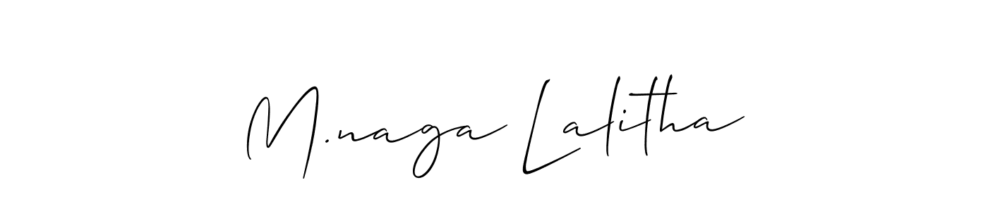 Also we have M.naga Lalitha name is the best signature style. Create professional handwritten signature collection using Allison_Script autograph style. M.naga Lalitha signature style 2 images and pictures png