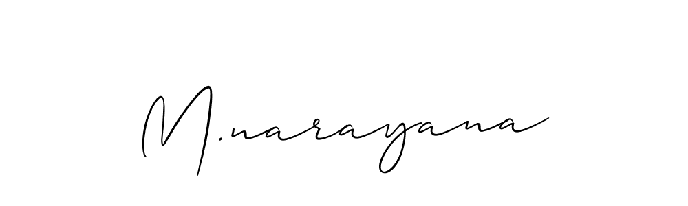 M.narayana stylish signature style. Best Handwritten Sign (Allison_Script) for my name. Handwritten Signature Collection Ideas for my name M.narayana. M.narayana signature style 2 images and pictures png