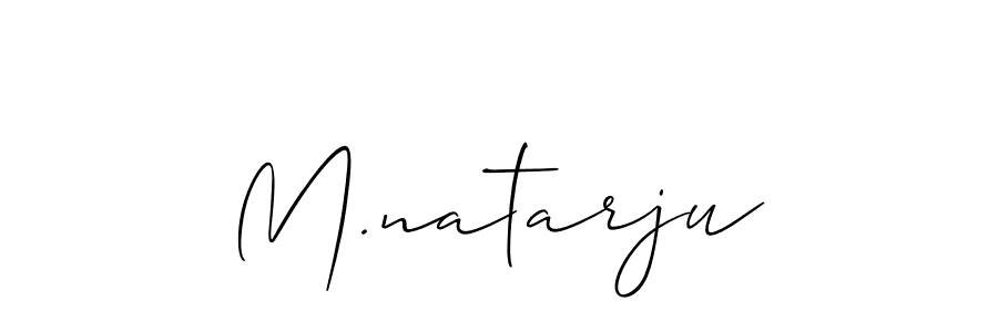 Also You can easily find your signature by using the search form. We will create M.natarju name handwritten signature images for you free of cost using Allison_Script sign style. M.natarju signature style 2 images and pictures png