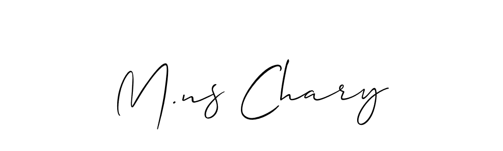 M.ns Chary stylish signature style. Best Handwritten Sign (Allison_Script) for my name. Handwritten Signature Collection Ideas for my name M.ns Chary. M.ns Chary signature style 2 images and pictures png