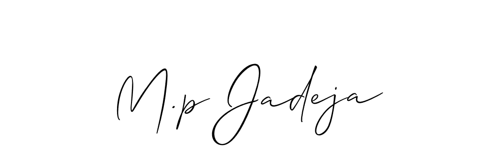 It looks lik you need a new signature style for name M.p Jadeja. Design unique handwritten (Allison_Script) signature with our free signature maker in just a few clicks. M.p Jadeja signature style 2 images and pictures png