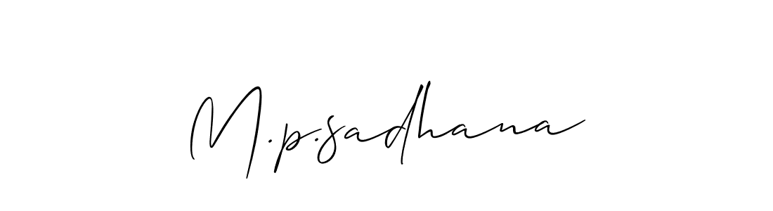 You can use this online signature creator to create a handwritten signature for the name M.p.sadhana. This is the best online autograph maker. M.p.sadhana signature style 2 images and pictures png