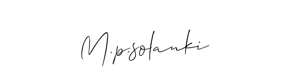 Also we have M.p.solanki name is the best signature style. Create professional handwritten signature collection using Allison_Script autograph style. M.p.solanki signature style 2 images and pictures png