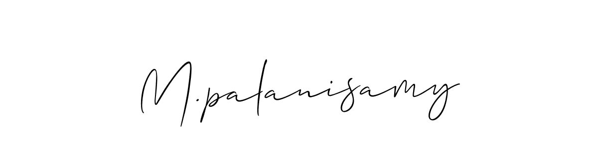 You should practise on your own different ways (Allison_Script) to write your name (M.palanisamy) in signature. don't let someone else do it for you. M.palanisamy signature style 2 images and pictures png