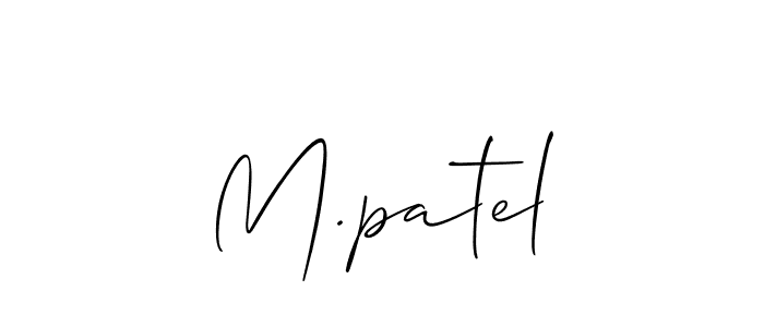 How to make M.patel name signature. Use Allison_Script style for creating short signs online. This is the latest handwritten sign. M.patel signature style 2 images and pictures png