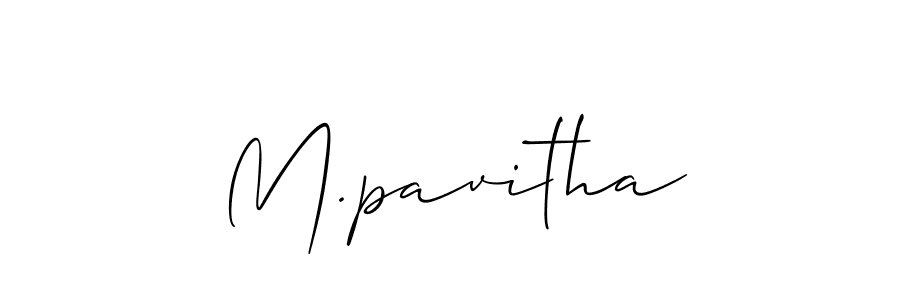 Create a beautiful signature design for name M.pavitha. With this signature (Allison_Script) fonts, you can make a handwritten signature for free. M.pavitha signature style 2 images and pictures png