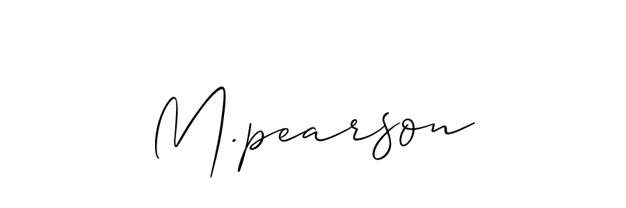 Use a signature maker to create a handwritten signature online. With this signature software, you can design (Allison_Script) your own signature for name M.pearson. M.pearson signature style 2 images and pictures png