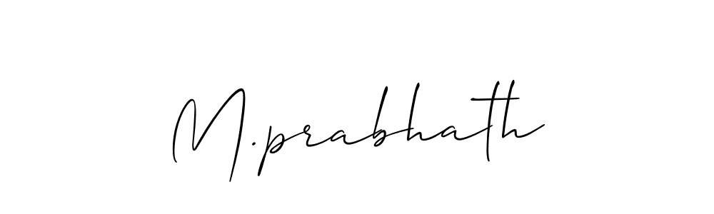 Also You can easily find your signature by using the search form. We will create M.prabhath name handwritten signature images for you free of cost using Allison_Script sign style. M.prabhath signature style 2 images and pictures png