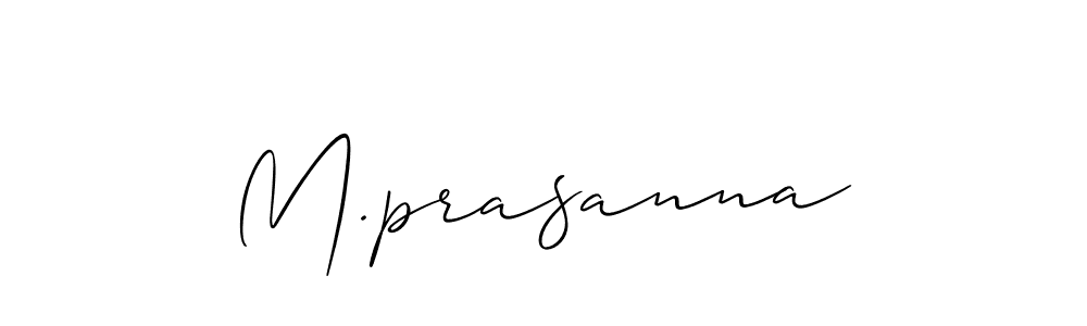 Design your own signature with our free online signature maker. With this signature software, you can create a handwritten (Allison_Script) signature for name M.prasanna. M.prasanna signature style 2 images and pictures png