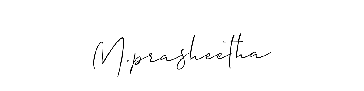 It looks lik you need a new signature style for name M.prasheetha. Design unique handwritten (Allison_Script) signature with our free signature maker in just a few clicks. M.prasheetha signature style 2 images and pictures png