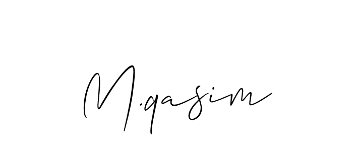 How to Draw M.qasim signature style? Allison_Script is a latest design signature styles for name M.qasim. M.qasim signature style 2 images and pictures png