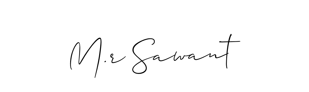 How to make M.r Sawant name signature. Use Allison_Script style for creating short signs online. This is the latest handwritten sign. M.r Sawant signature style 2 images and pictures png
