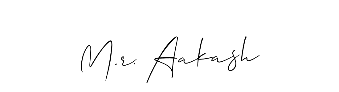 You should practise on your own different ways (Allison_Script) to write your name (M.r. Aakash) in signature. don't let someone else do it for you. M.r. Aakash signature style 2 images and pictures png