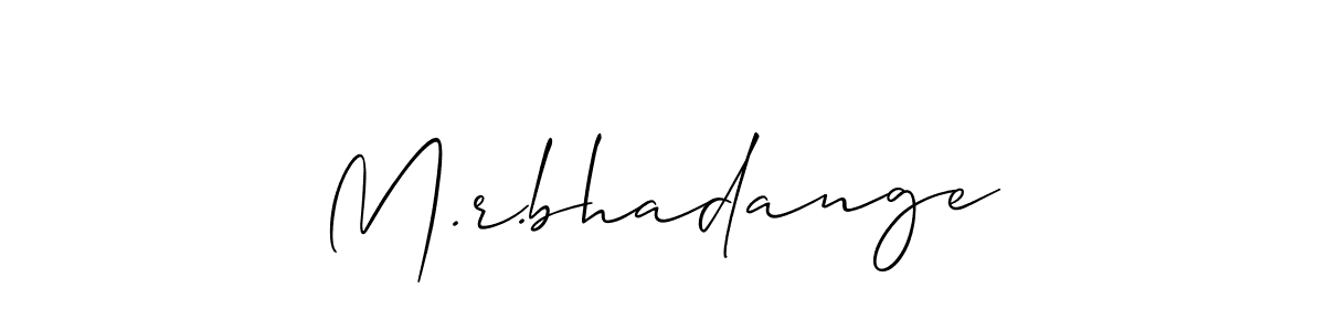 It looks lik you need a new signature style for name M.r.bhadange. Design unique handwritten (Allison_Script) signature with our free signature maker in just a few clicks. M.r.bhadange signature style 2 images and pictures png