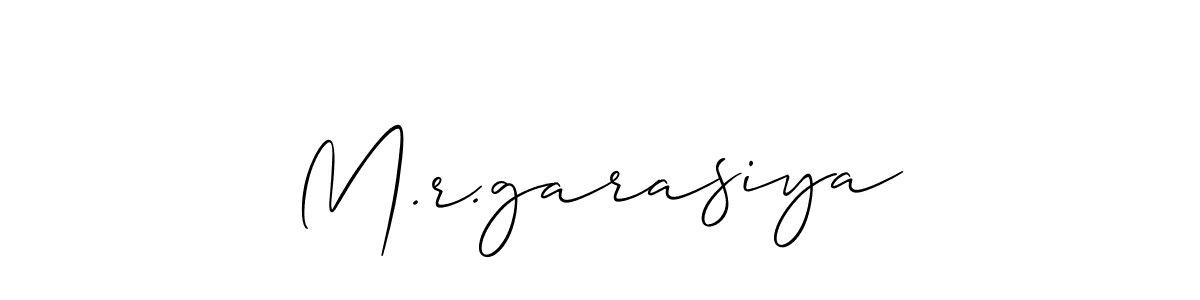 Best and Professional Signature Style for M.r.garasiya. Allison_Script Best Signature Style Collection. M.r.garasiya signature style 2 images and pictures png