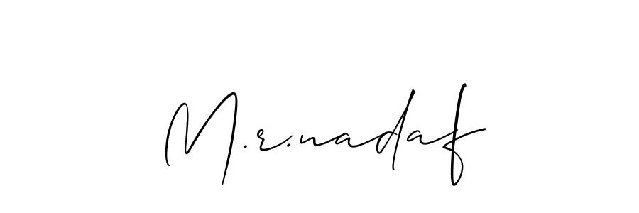 Once you've used our free online signature maker to create your best signature Allison_Script style, it's time to enjoy all of the benefits that M.r.nadaf name signing documents. M.r.nadaf signature style 2 images and pictures png