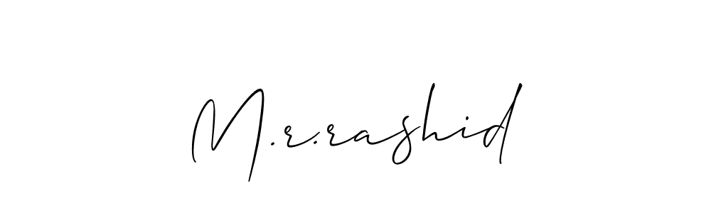 It looks lik you need a new signature style for name M.r.rashid. Design unique handwritten (Allison_Script) signature with our free signature maker in just a few clicks. M.r.rashid signature style 2 images and pictures png