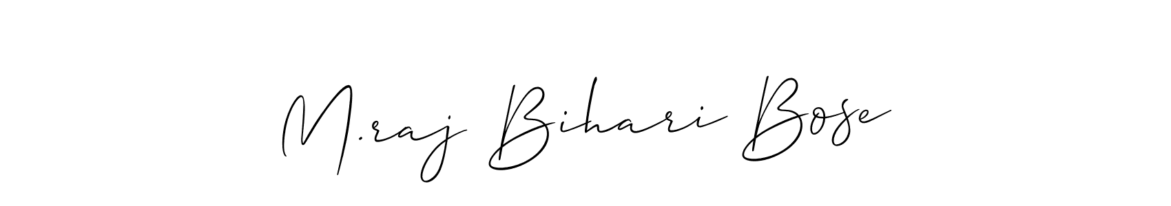 This is the best signature style for the M.raj Bihari Bose name. Also you like these signature font (Allison_Script). Mix name signature. M.raj Bihari Bose signature style 2 images and pictures png