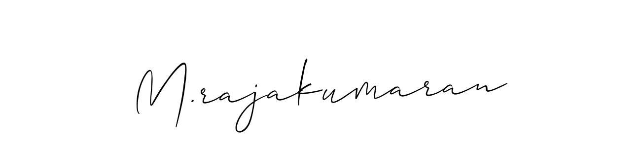 It looks lik you need a new signature style for name M.rajakumaran. Design unique handwritten (Allison_Script) signature with our free signature maker in just a few clicks. M.rajakumaran signature style 2 images and pictures png