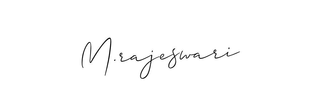 Make a beautiful signature design for name M.rajeswari. With this signature (Allison_Script) style, you can create a handwritten signature for free. M.rajeswari signature style 2 images and pictures png