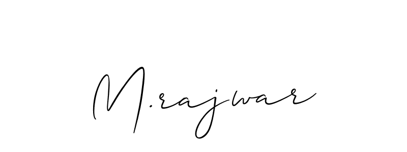 How to make M.rajwar name signature. Use Allison_Script style for creating short signs online. This is the latest handwritten sign. M.rajwar signature style 2 images and pictures png