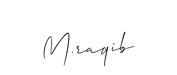 How to make M.raqib name signature. Use Allison_Script style for creating short signs online. This is the latest handwritten sign. M.raqib signature style 2 images and pictures png