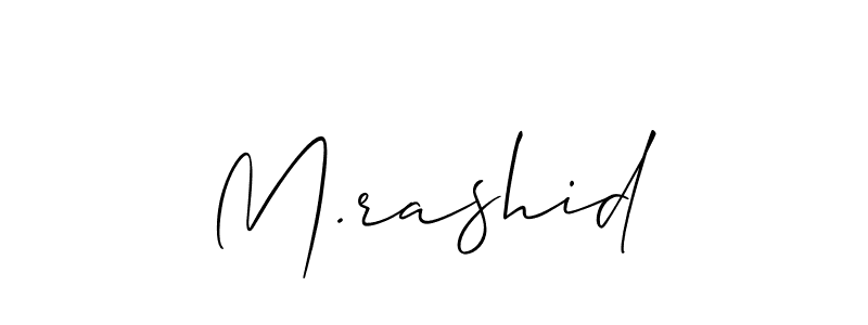 How to make M.rashid signature? Allison_Script is a professional autograph style. Create handwritten signature for M.rashid name. M.rashid signature style 2 images and pictures png