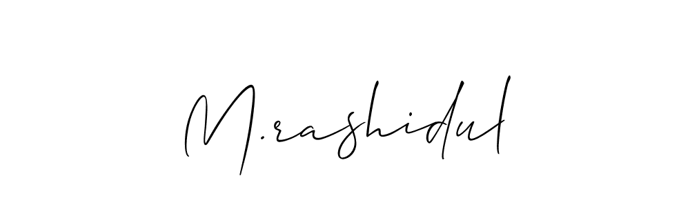 How to make M.rashidul signature? Allison_Script is a professional autograph style. Create handwritten signature for M.rashidul name. M.rashidul signature style 2 images and pictures png