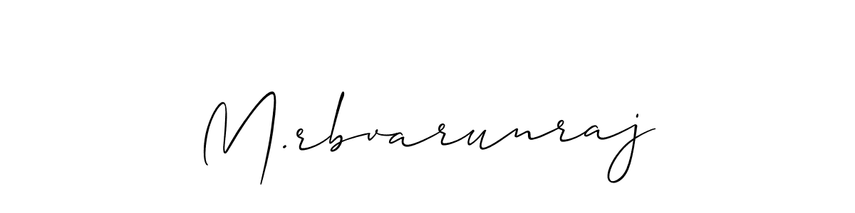 Also You can easily find your signature by using the search form. We will create M.rbvarunraj name handwritten signature images for you free of cost using Allison_Script sign style. M.rbvarunraj signature style 2 images and pictures png