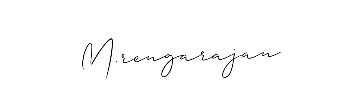 Create a beautiful signature design for name M.rengarajan. With this signature (Allison_Script) fonts, you can make a handwritten signature for free. M.rengarajan signature style 2 images and pictures png