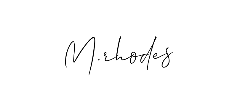 Similarly Allison_Script is the best handwritten signature design. Signature creator online .You can use it as an online autograph creator for name M.rhodes. M.rhodes signature style 2 images and pictures png